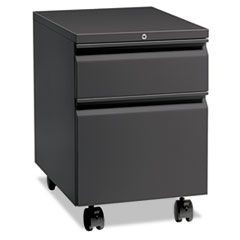 Flagship Mobile Box/File Pedestal, Full Radius Pull, 22-7/8" Deep, Charcoal