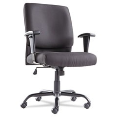 Big/Tall Swivel/Tilt Mid-Back Chair, Supports Up to 450 lb, 19.29" to 23.22" Seat Height, Black