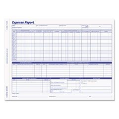 Weekly Expense Report Forms, Two-Part Carbonless 11 x 8 1/2, Two-Part, 50/Pack
