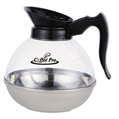 Unbreakable Regular Coffee Decanter, 12-Cup, Stainless Steel/Polycarbonate