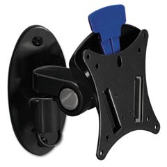 Low Profile Ergonomic Wall Mount, Steel/Plastic, 9 x 9 x 7, Black