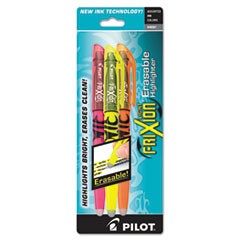 FriXion Light Erasable Highlighter, Assorted Ink Colors, Chisel Tip, Assorted Barrel Colors, 3/Pack