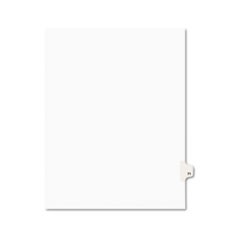 Preprinted Legal Exhibit Side Tab Index Dividers, Avery Style, 10-Tab, 71, 11 x 8.5, White, 25/Pack, (1071)