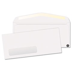 Address-Window Security-Tint Envelope, #10, Commercial Flap, Gummed Closure, 4.13 x 9.5, White, 500/Box