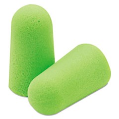 Pura-Fit Single-Use Earplugs, Cordless, 33NRR, Bright Green, 200 Pairs