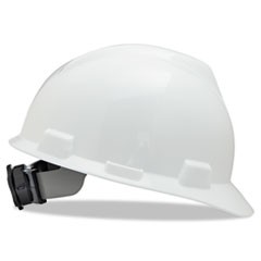 V-Gard Hard Hats, Ratchet Suspension, Size 6 1/2 - 8, White