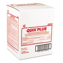 Quix Plus Cleaning and Sanitizing Towels, 13 1/2 x 20, Pink, 72/Carton