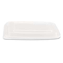 Microwave Safe Container Lid, Plastic, Fits 24-32 oz, Rectangular, Clear, 75/Bag, 4 Bags/Carton