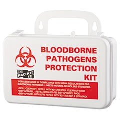 Small Industrial Bloodborne Pathogen Kit, Plastic Case, 4.5
