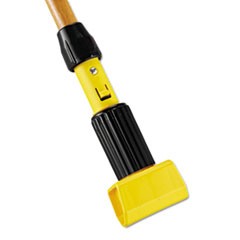 Gripper Hardwood Mop Handle, 1 1/8 dia x 60, Natural/Yellow