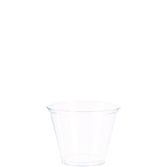 Ultra Clear PET Cups, 9 oz, Squat, 50/Bag, 20 Bags/Carton