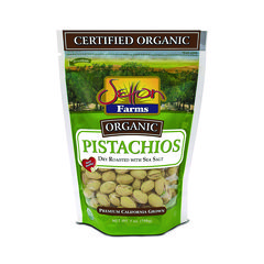 Organic Pistachios, Dry Roasted with Sea Salt, 7 oz Bag, 12/Carton