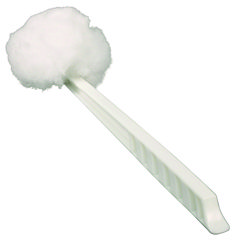 Deluxe Toilet Bowl Mop, 10" Handle, 4.5" Mop Head, White, 25/Carton