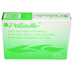 Naturelle Maxi Pads, #4 Ultra Thin with Wings, 200 Individually Wrapped/Carton