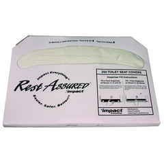 Rest Assured Seat Covers, 14.25 x 16.85, White, 250/Pack, 20 Packs/Carton