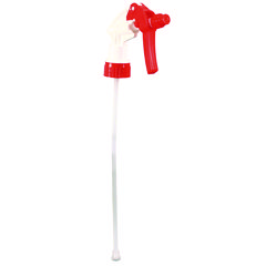 General Purpose Trigger Sprayer, 9.88" Tube, Fits 32 oz Bottles, Red/White, 24/Carton