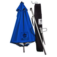 Shax 6100 Lightweight Work Umbrella, 90" Span, 92" Long, Blue Canopy, Ships in 1-3 Business Days