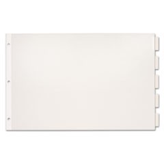 Paper Insertable Dividers, 5-Tab, 11 x 17, White, 1 Set