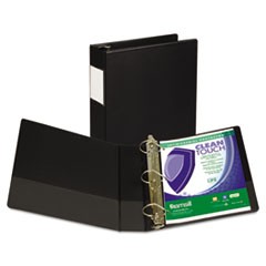 Clean Touch Locking D-Ring Reference Binder, Antimicrobial, 2" Cap, Black