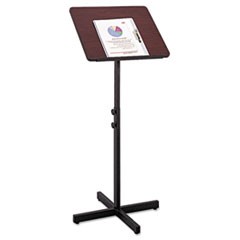 Adjustable Speaker Stand, 21w x 21d x 29.5h to 46h, Mahogany/Black