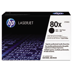 HP 80X, (CF280X) High-Yield Black Original LaserJet Toner Cartridge