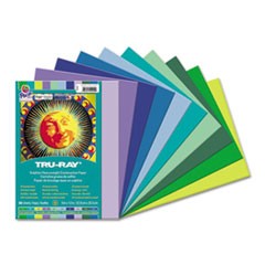 Tru-Ray Construction Paper, 76 lbs., 9 x 12, Assorted, 50 Sheets/Pack