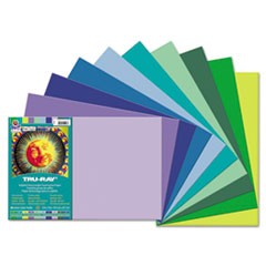 Tru-Ray Construction Paper, 76 lb Text Weight, 12 x 18, Assorted Cool/Warm Colors, 25/Pack