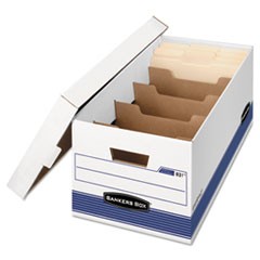 STOR/FILE Medium-Duty Storage Boxes with Dividers, Letter Files, 12.88
