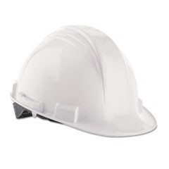 A-Safe Peak Hard Hat, White, Rain Trough