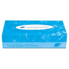 Boxed Facial Tissue, 2-Ply, White, 100 Sheets/Box, 30 Boxes/Carton