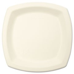 Bare Eco-Forward Sugarcane Dinnerware Perfect Pak, 6 7/10" Plate, Ivory, 125/Pk