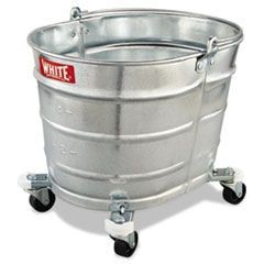 Metal Mop Bucket, 26 qt, Steel