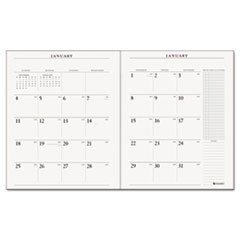 Executive Monthly Padfolio Refill, 9 x 11, White, 2017-2018