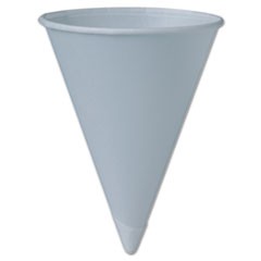 Bare Treated Paper Cone Water Cups, 6 oz, White, 200/Sleeve, 25 Sleeves/Carton