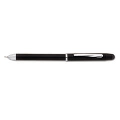Tech3+ Retractable Ballpoint Pen, Black Barrel, Black/Red Ink, Medium Point