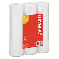 Impact and Inkjet Print Bond Paper Rolls, 0.5" Core, 2.25" x 150 ft, White, 12/Pack