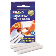 Hygieia Dustless Board Chalk, 3 1/4 x 3/8. White, 12/Box