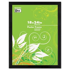 Black Solid Wood Poster Frames with Plastic Window, Wide Profile, 18 x 24