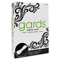 Gards Maxi Pads, #4, 250 Individually Boxed Napkins/Carton