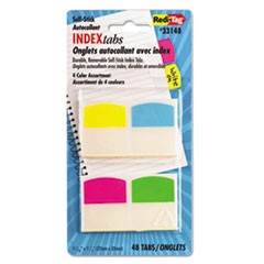 Write-On Index Tabs, 1/5-Cut, Assorted Colors, 1.06" Wide, 48/Pack