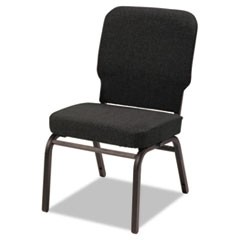 Oversize Stack Chair without Arms, Fabric Upholstery, 21" x 25" x 35.5", Black Seat, Black Back, Black Base, 2/Carton