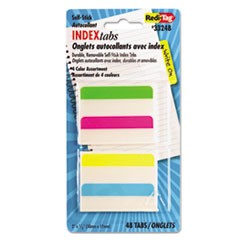 Write-On Index Tabs, 1/5-Cut Tabs, Assorted Colors, 2