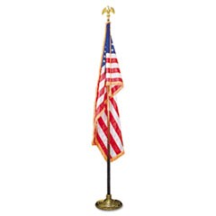 Deluxe 3 ft x 5 ft U.S. Flag, 8 ft Oak Staff, 2