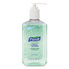 Advanced Instant Hand Sanitizer w/Aloe, 12oz Pump Bottle, 12/Carton