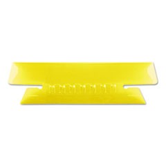Transparent Colored Tabs For Hanging File Folders, 1/3-Cut Tabs, Yellow, 3.5