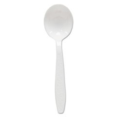 Heavyweight Polystyrene Soup Spoons, Guildware Design, White, 1000/Carton