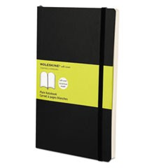 Classic Softcover Notebook, Unruled, Black Cover, 8.25 x 5, 192 Sheets