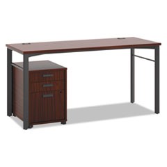 Manage Series Table Desk with Pedestal, 60