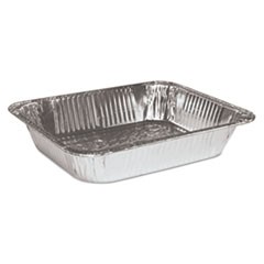 Aluminum Steam Table Pans, Half-Size Deep, 2.56" Deep, 10.38 x 12.75, 100/Carton