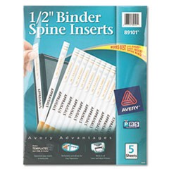 Binder Spine Inserts, 1/2